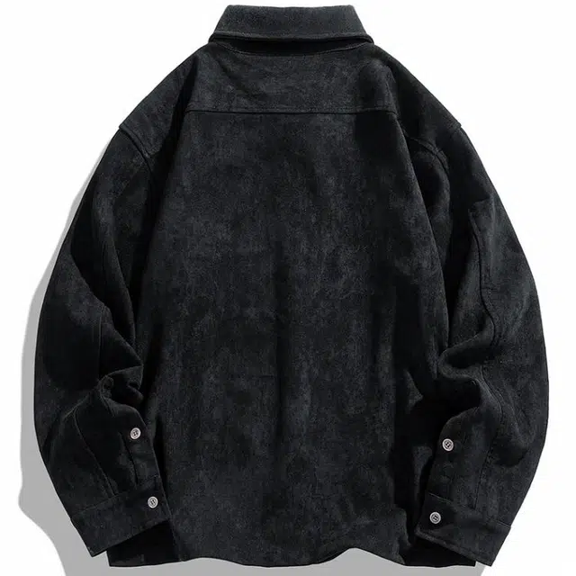 雅鹿 外套男装重磅夹克男秋季宽松日系休闲百搭翻领夹克 男女同款