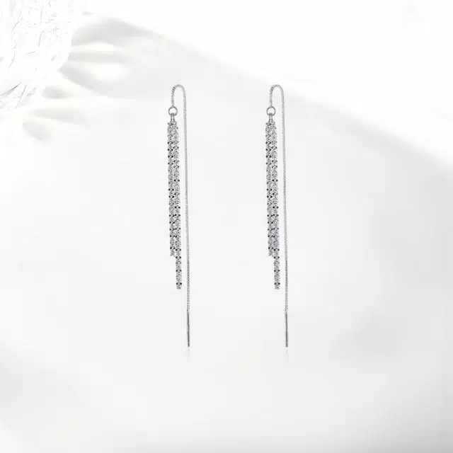 饰伴 皓影流苏 新中式国潮轻奢小众设计日常通勤百搭 气质温柔大方 通勤百搭 合金 耳环 男女同款情侣款