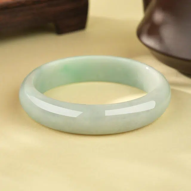 小刘珠宝 【圆条精品】温婉素雅 晴底特色 高级优雅#好运 糯冰 翡翠手镯 女款