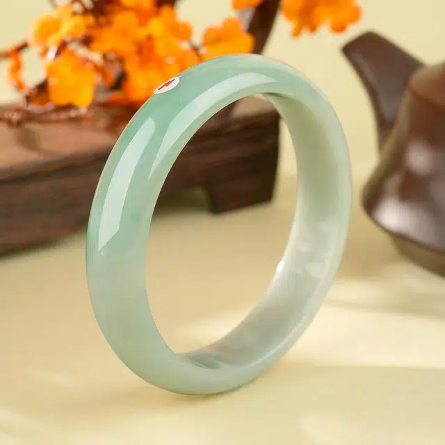 小刘珠宝 【圆条精品】温婉素雅 晴底特色 高级优雅#好运 糯冰 翡翠手镯 女款
