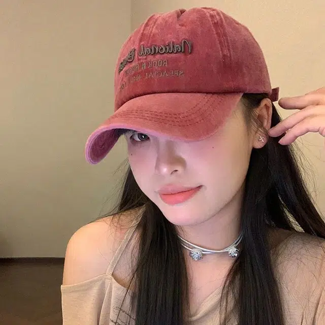 木林森 美式复古刺绣字母水洗做旧户外出行防晒遮阳时尚潮流百搭大头围显脸小 棉 鸭舌帽 男女同款情侣款