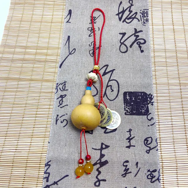 耳玺 上班摸鱼中式国潮文玩五帝铜钱时来运转休闲解压小手捻小众设计感招财好运 葫芦 挂件 男女同款情侣款