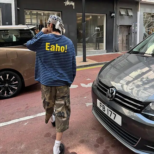 物质公式 美式高街复古重工破洞设计感水洗做旧日常通勤潮牌透气休闲宽松百搭牛仔短裤 男女同款 迷彩