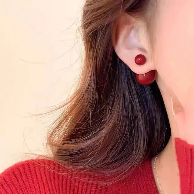 彤彤兔 双面大小 合金 耳钉 女款