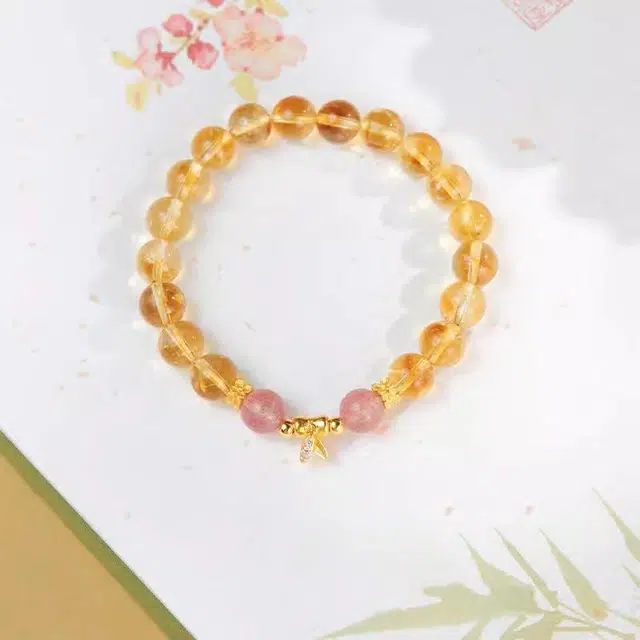 【进宝】 老作坊 节节高升 步步如意 新中式国潮 竹节造型 优质 水晶 手串 女款