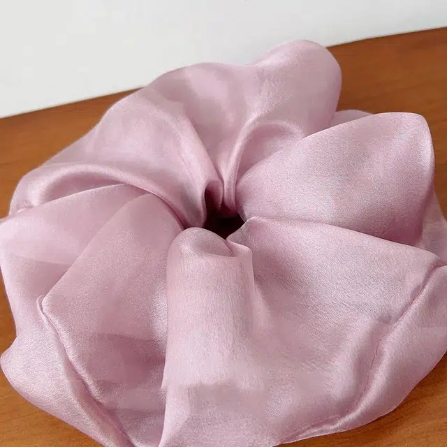 左欧 大肠超大 加大号特大紫色网纱肥肠丸子头 发圈 女款