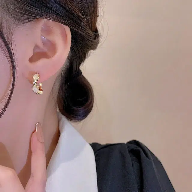 彤彤兔 韩系小众高级感简约 合金 耳环 女款