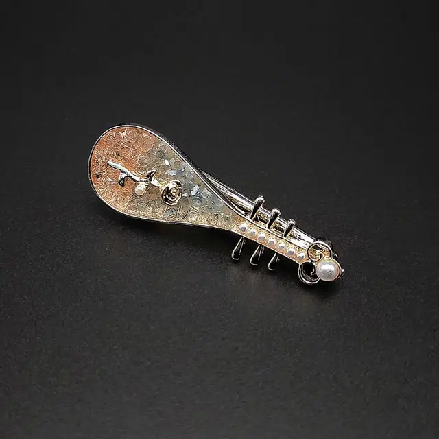 简应舒 国风玫瑰花琵琶 合金 发夹 女款