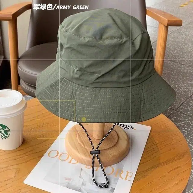 优莲茵 纯色简约防水速干遮阳 轻便可折叠大头围可调大小 舒适透气防风防虫户外运动帽 涤纶 渔夫帽 男女同款情侣款