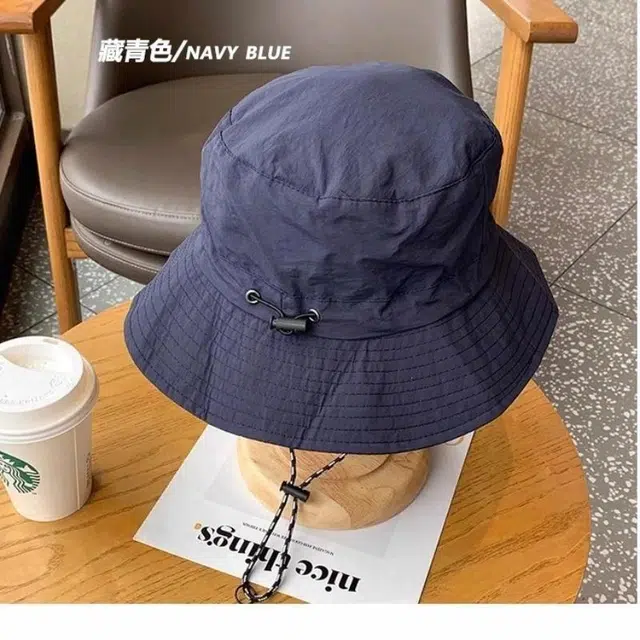 优莲茵 纯色简约防水速干遮阳 轻便可折叠大头围可调大小 舒适透气防风防虫户外运动帽 涤纶 渔夫帽 男女同款情侣款