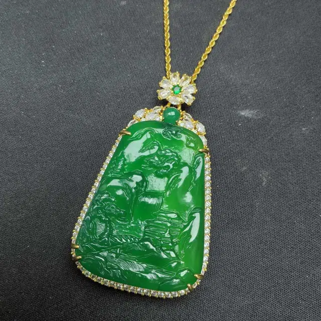 赐帛 本命年招财转运山水牌挂件新中式轻奢潮流高级感精致简约时尚气质#好运 玛瑙 项链 男女同款情侣款