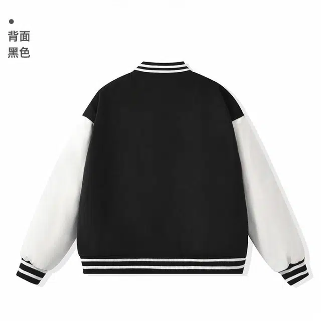 雅鹿 外套男春季潮流棒球领立领拼色宽松夹克情侣款时尚百搭上衣夹克 男女同款