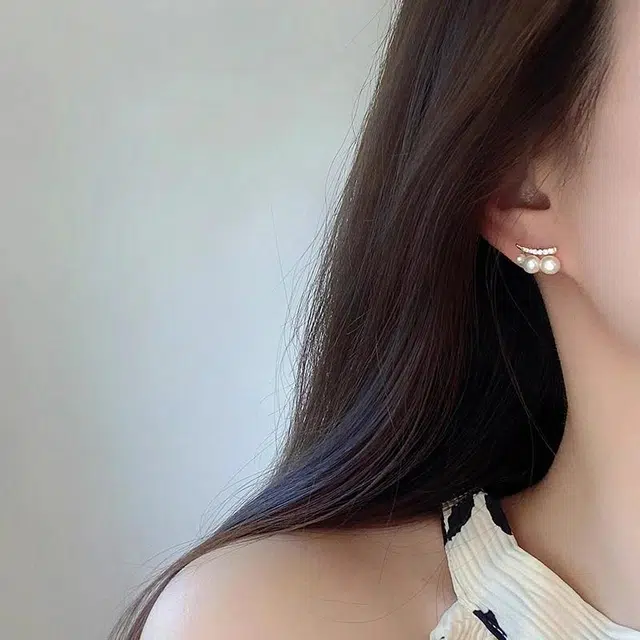 韵系 法式复古珍珠 铜镀金 耳环 女款
