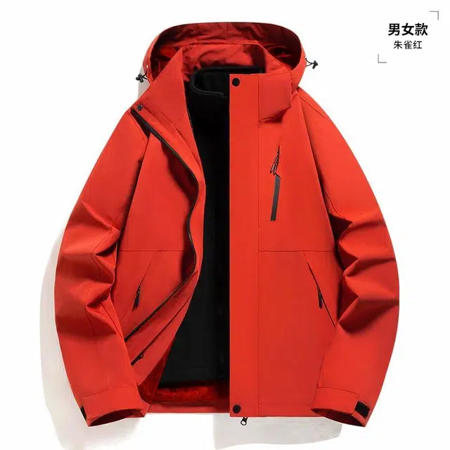 雅鹿  情侣款三合一时尚休闲可拆卸内胆两件套  防水防风保暖冲锋衣 男女同款