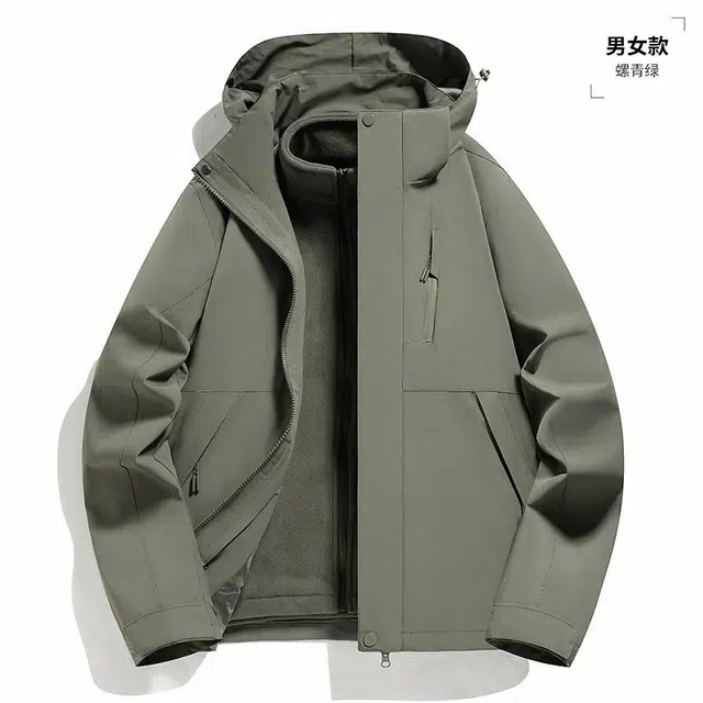 雅鹿  情侣款三合一时尚休闲可拆卸内胆两件套  防水防风保暖冲锋衣 男女同款