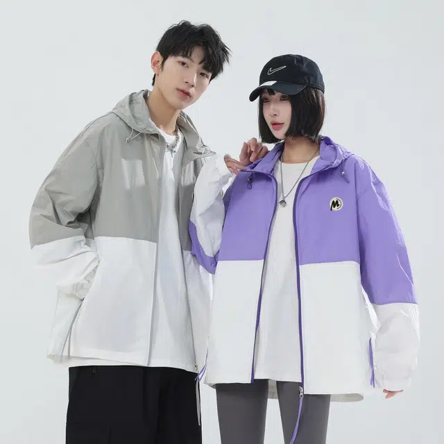 稻草人 凉感透气宽松连帽防晒服 男女同款