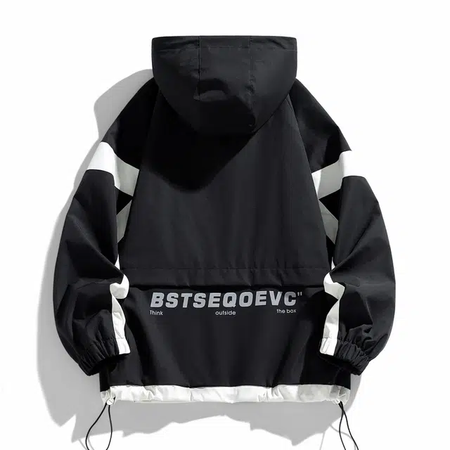 雅鹿  休闲连帽拉链开衫  防风透气冲锋衣 男女同款