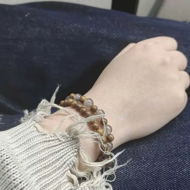 唐述 【官方已过香】简单百搭显白气质 好运 新中式国潮叠戴转运 招财进宝 金丝檀木 手串 男女同款情侣款