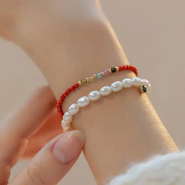 周纪福 【招财好运】多喜乐 多巴胺彩色 玛瑙 玉石手串 女款