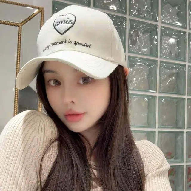 雅鹿优选 春夏季爱心字母刺绣户外出行防晒遮阳运动风四季百搭大头围显脸小 棉 鸭舌帽 男女同款情侣款