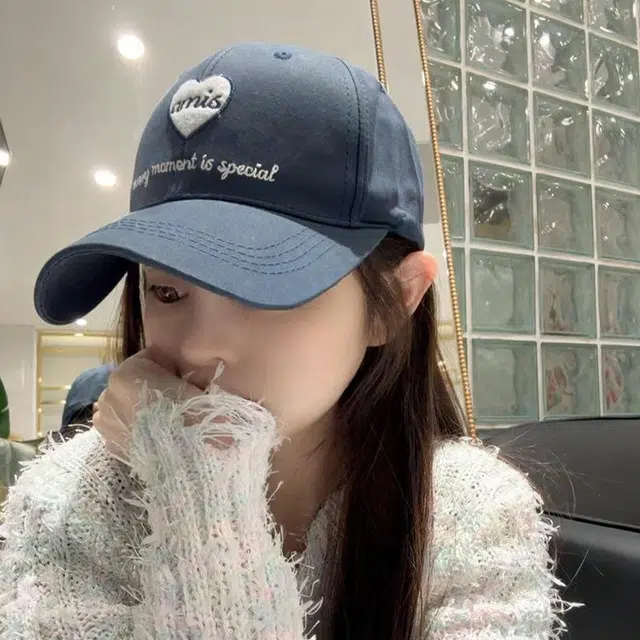 雅鹿优选 春夏季爱心字母刺绣户外出行防晒遮阳运动风四季百搭大头围显脸小 棉 鸭舌帽 男女同款情侣款