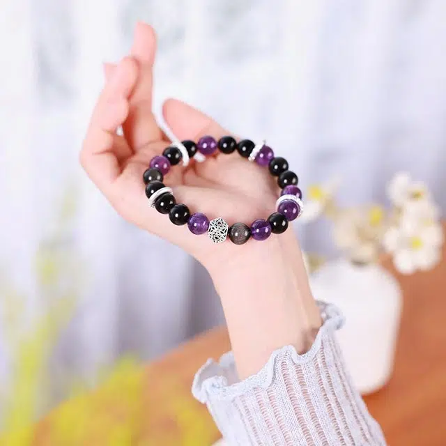 印象眸 【前途似锦 学业上岸】 新中式九紫离火紫气东来气质高级感本命年转运接好运 礼盒包装#好运 水晶 手串 女款