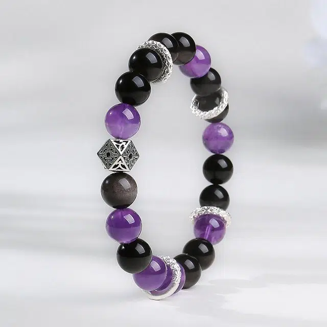 印象眸 【前途似锦 学业上岸】 新中式九紫离火紫气东来气质高级感本命年转运接好运 礼盒包装#好运 水晶 手串 女款