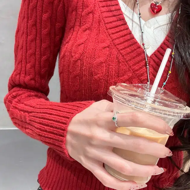 七享 蛋面 现代轻奢小众设计感高级风精致 糯冰 翡翠戒指 女款