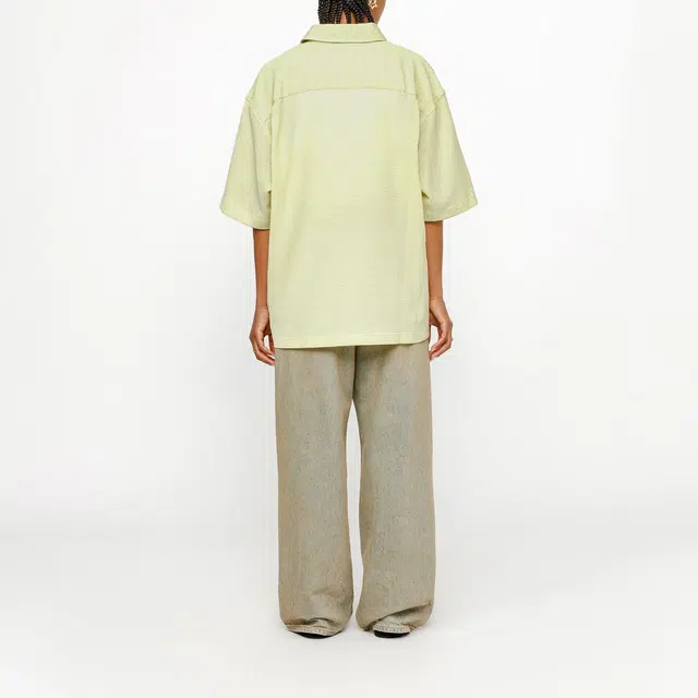 Stussy SS24 BOXY FLAT HEM SHIRT CRINKLED