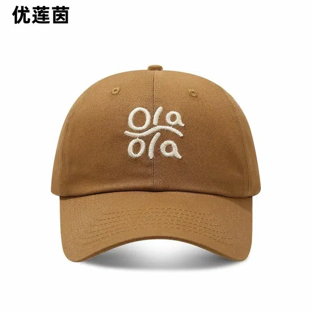 优莲茵 韩版百搭字母刺绣复古休闲舒适百搭 大帽檐显脸小简约设计防晒遮阳帽 登山出游钓鱼户外运动 棉 鸭舌帽 男女同款情侣款