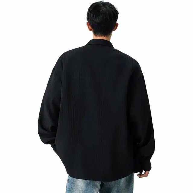 绘承 舒适条纹柔软高级感宽松休闲百搭日常长袖衬衫 男女同款