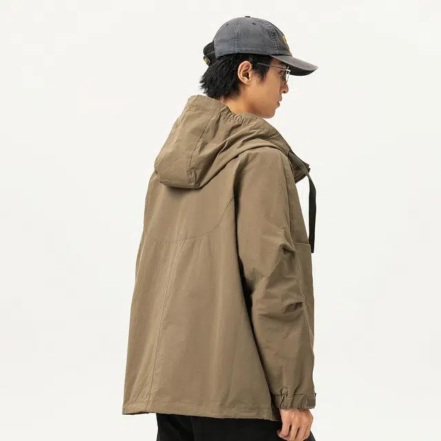 【dme】 宽松纯色百搭舒适休闲长袖夹克外套 男女同款