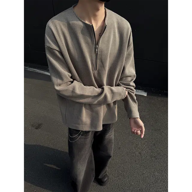宾力克 美式复古小众高级感痞帅宽松百搭卫衣 男女同款