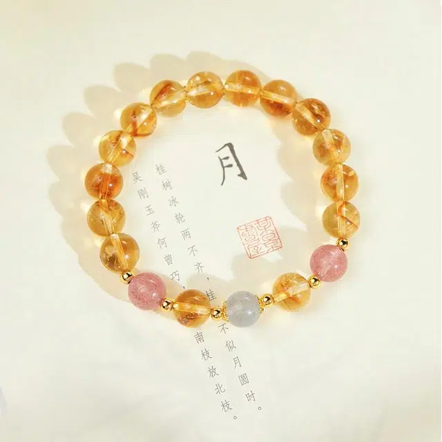 希缘 轻奢小众设计精致高级感草莓晶 水晶 手串 女款
