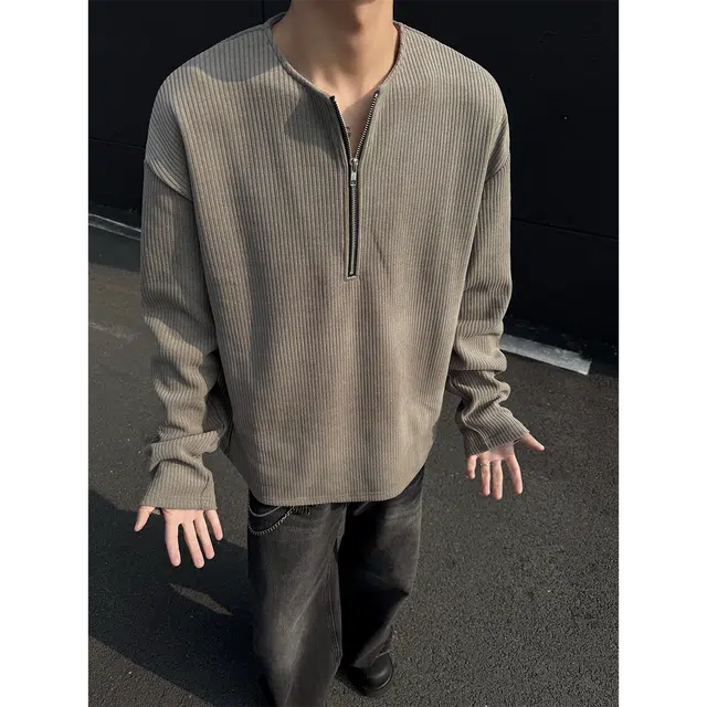 宾力克 美式复古小众高级感痞帅宽松百搭卫衣 男女同款