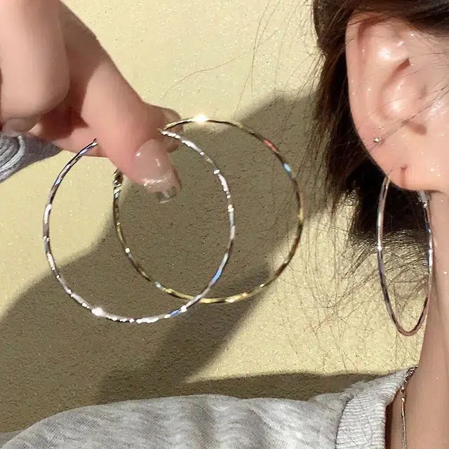 韵系 欧美风金属素圈 铜镀金 耳环 女款