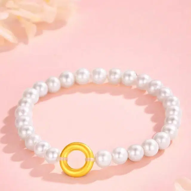 瑞诺 平安扣小众设计时尚串珠#好运 珍珠 手串 女款