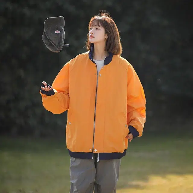 黑恐龙 美式潮牌百搭舒适简洁夹克外套 男女同款