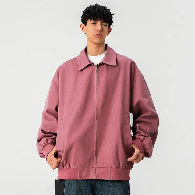 【dme】 美式潮牌高街翻领休闲百搭宽松舒适长袖夹克外套 男女同款