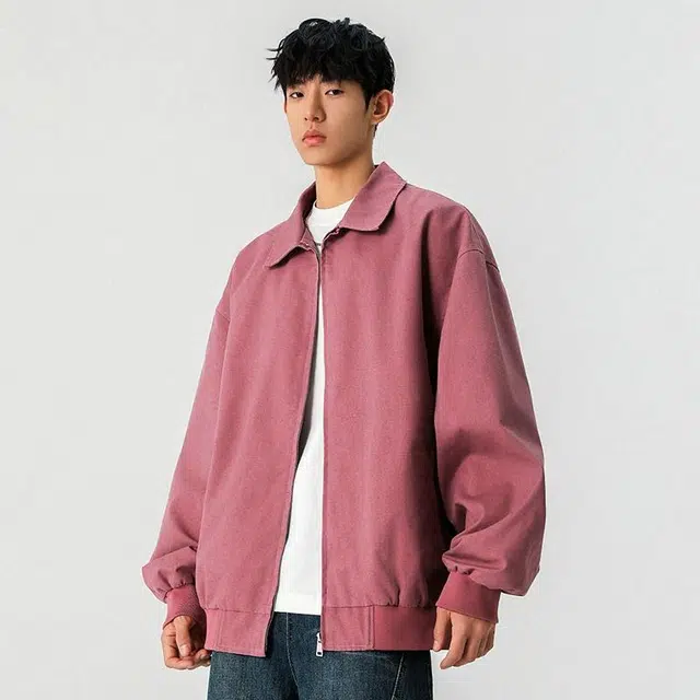 【dme】 美式潮牌高街翻领休闲百搭宽松舒适长袖夹克外套 男女同款