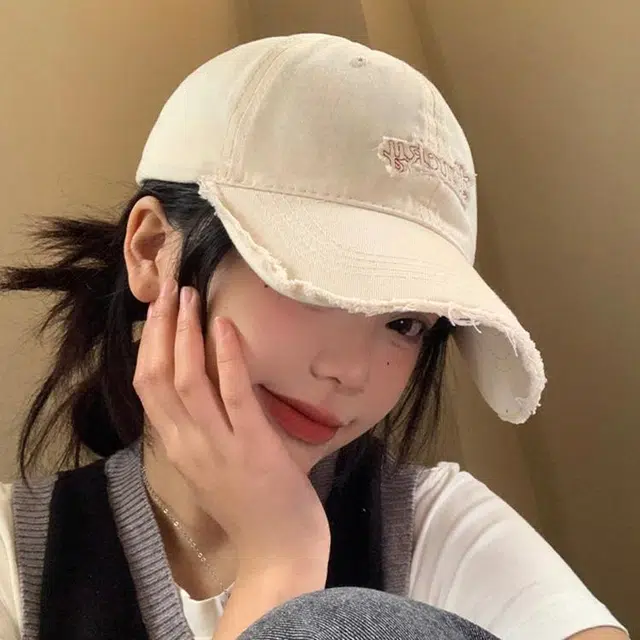 雅鹿优选 春夏季做旧磨边 户外出行防晒遮阳软顶宽檐大头围显脸小 棉 鸭舌帽 男女同款情侣款