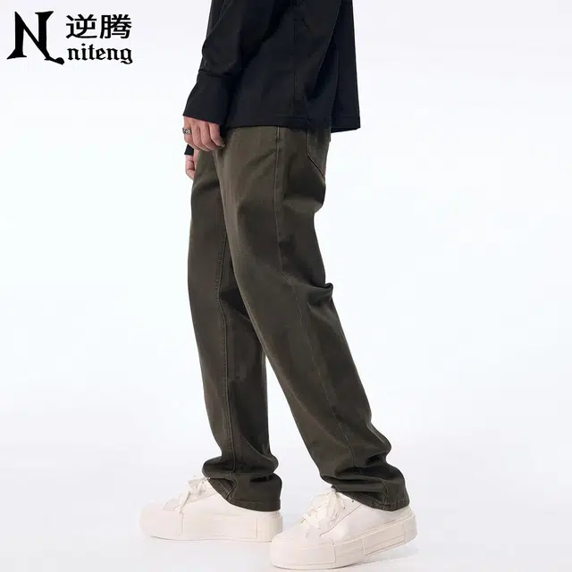 逆腾 美式复古直筒阔腿休闲裤 男女同款