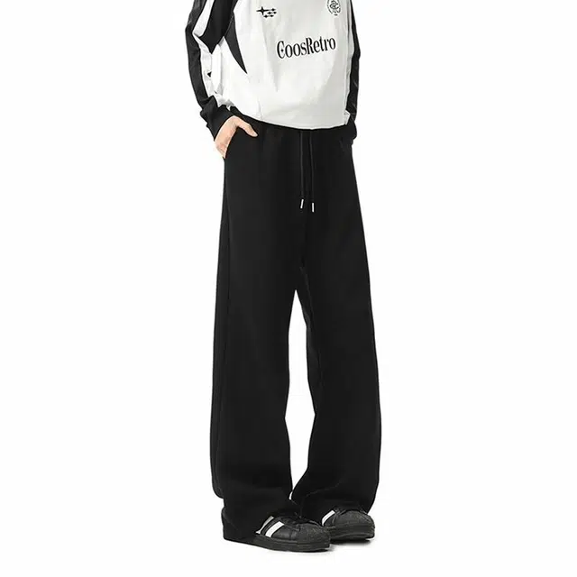 佐菲利 美式复古运动宽松百搭直筒休闲裤 男女同款