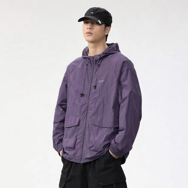 赞仕 美式轻薄工装百搭防紫外线纯色防晒服 男女同款