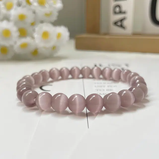 丰运阁 【幻珀璃】素圈简约百搭 精神平静放松 追求稳定情绪 提升灵性 正能量 学生党考研上岸 #好运 玻璃猫眼 玉石手串 女款