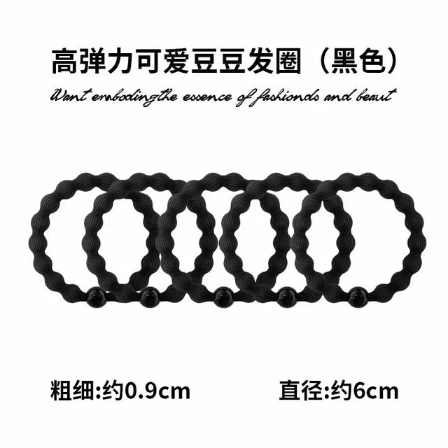 丹琴 运动不松脱 高弹皮筋高马尾豌豆发绳后脑勺丸子头加粗扎头发发圈 橡胶 头绳 女款