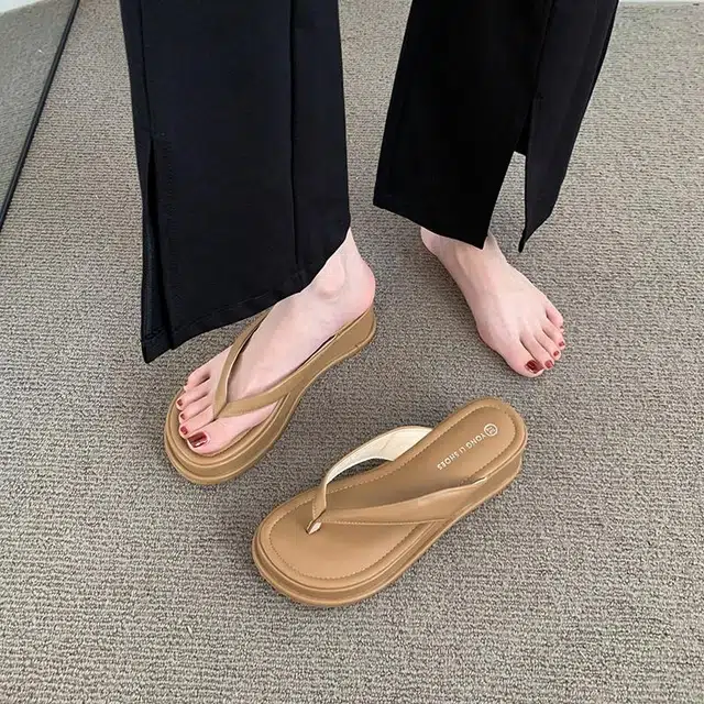 美洲爵士 百搭时尚潮流 静音防臭防磨人字拖鞋 女款