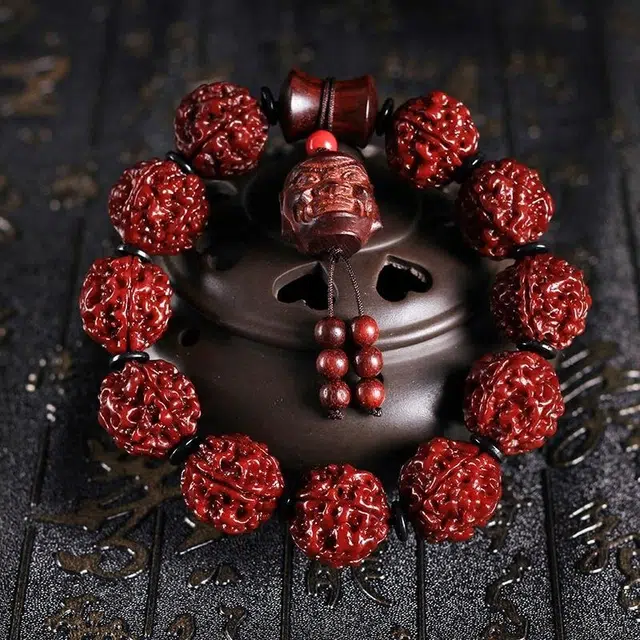 【双面罗汉】 芳缘小傅 盘玩佛珠蜂窝爆肉文玩臻品 事业有成财源滚滚#好运水逆绝缘体 收藏级尼泊尔玉化大 金刚菩提 手串 男女同款情侣款