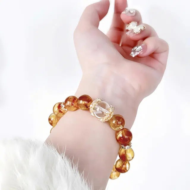 兰慕茵诺 金塔聚财 招财转运 小众设计吸金招财 八方来财时来运转#好运天然 黄水晶 手串 男女同款情侣款