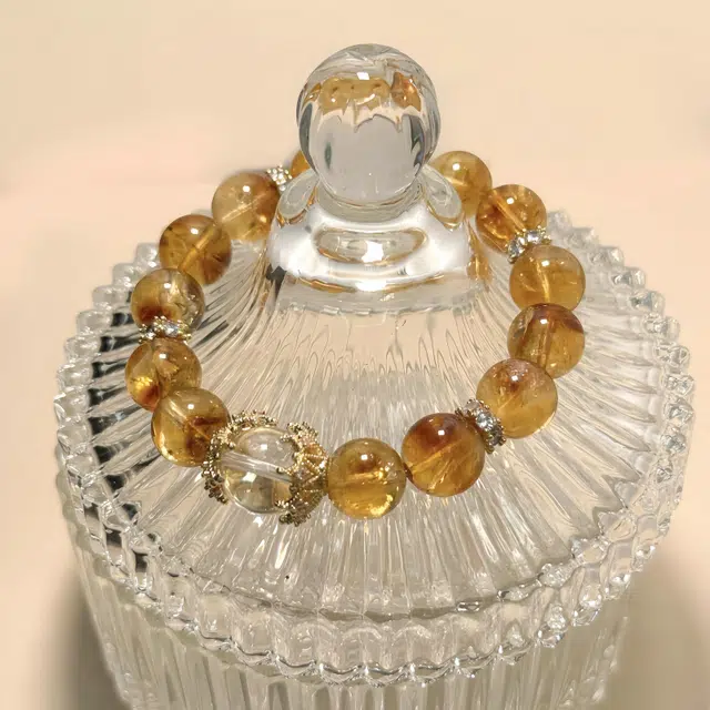 兰慕茵诺 金塔聚财 招财转运 小众设计吸金招财 八方来财时来运转#好运天然 黄水晶 手串 男女同款情侣款